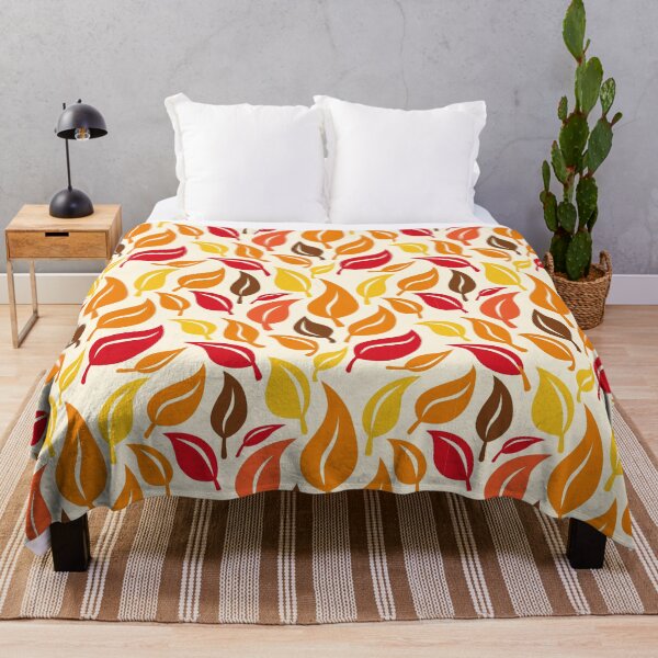 Item preview, Retro Autumn Leaf Falling Foliage Warm Cream Pattern designed and sold by FestivityFinds.