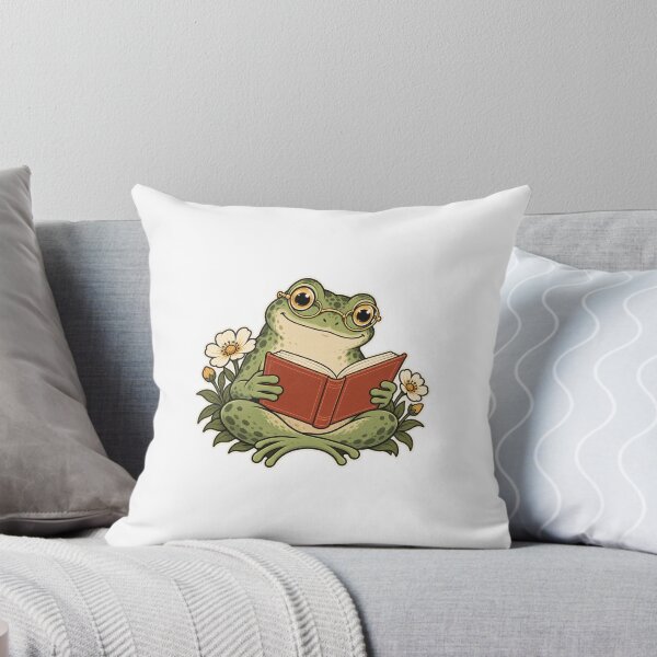 Item preview, Cute Frog Reading Book With Glasses — Cottagecore Frog Sticker designed and sold by Amazing Graphics.