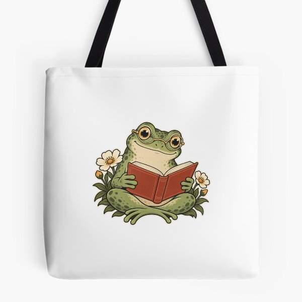 Item preview, Cute Frog Reading Book With Glasses — Cottagecore Frog Sticker designed and sold by Amazing Graphics.