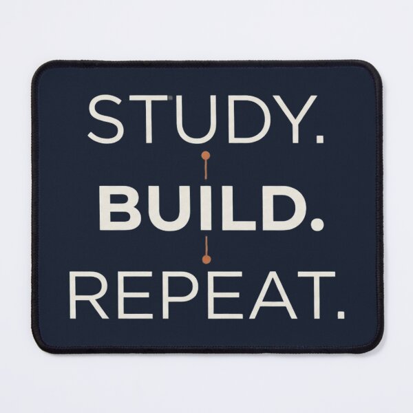 Item preview, Study Build Repeat Engineering Student Minimalist Design designed and sold by Amr Darwish Graphic designer.