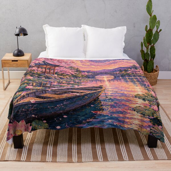 Item preview, Moonlit Lotus Garden Boat designed and sold by marbelelunar.