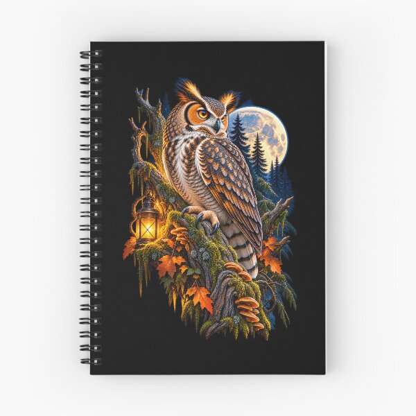 Item preview, Owl in Mystical Nighttime Forest Moonlit Woodland Wildlife Design designed and sold by RockitBaby.