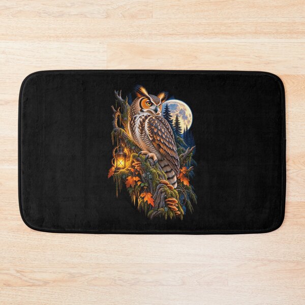 Item preview, Owl in Mystical Nighttime Forest Moonlit Woodland Wildlife Design designed and sold by RockitBaby.