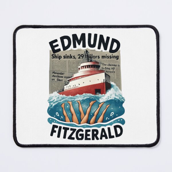 Item preview, Edmund Fitzgerald Vintage Newspaper Nautical Design designed and sold by SleepyKitties90.