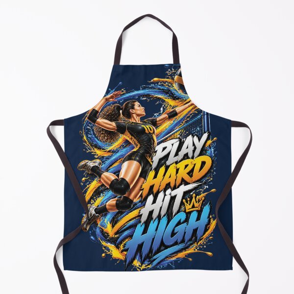 Item preview, Play Hard Hit High Volleyball Motivation Design designed and sold by M. Mamdouh Artworks.