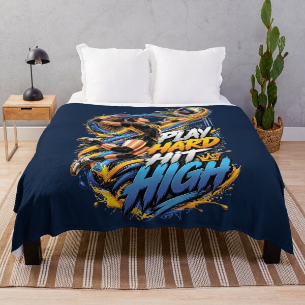 Item preview, Play Hard Hit High Volleyball Motivation Design designed and sold by M. Mamdouh Artworks.