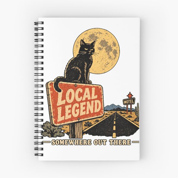 Item preview, Local Legend Cat Vintage Black Cat Retro Roadside T-Shirt designed and sold by desiigned.