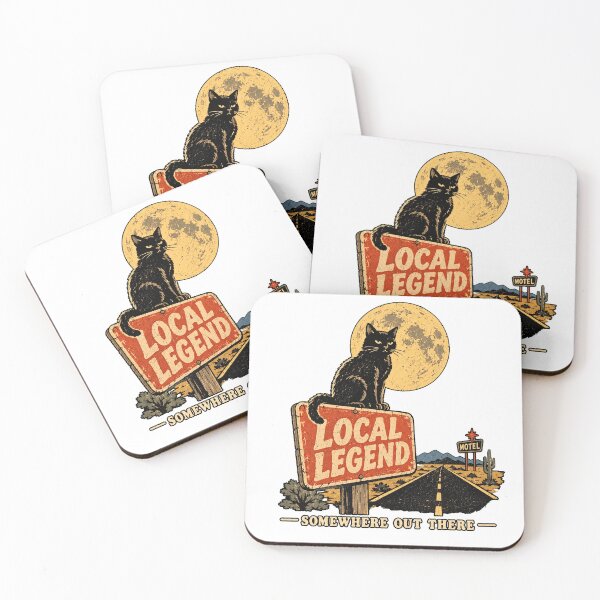 Item preview, Local Legend Cat Vintage Black Cat Retro Roadside T-Shirt designed and sold by desiigned.