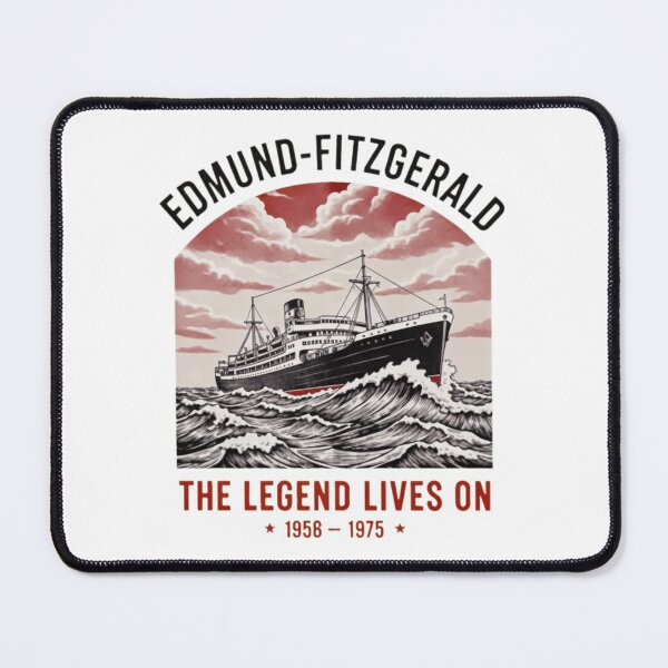 Item preview, Edmund Fitzgerald Vintage Stormy Ship Illustration designed and sold by SleepyKitties90.