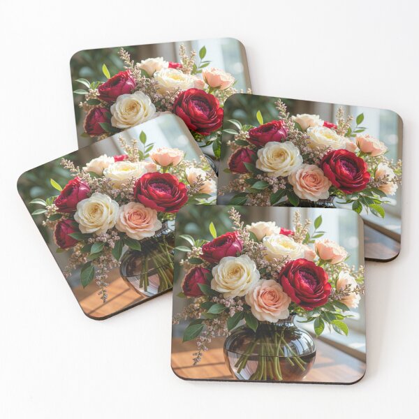 Item preview, Romantic Rose Bouquet - Elegant Floral Home Decor designed and sold by nhk999.