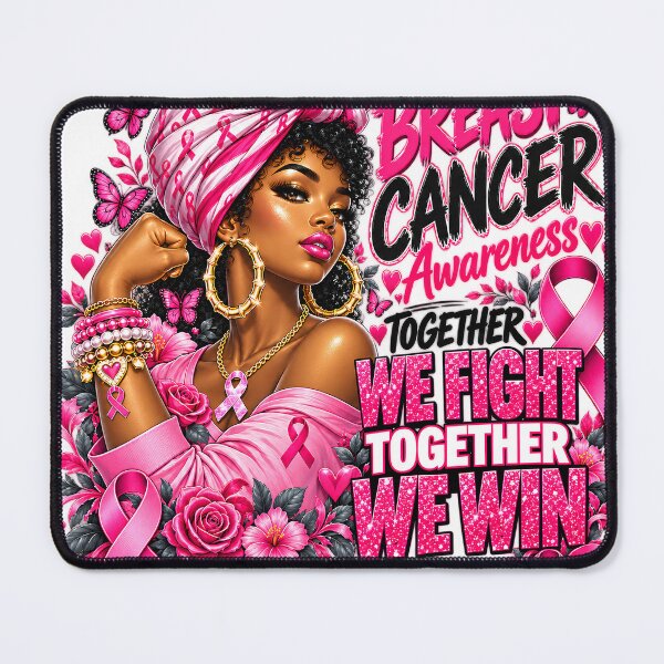 Item preview, Breast Cancer Awareness Black Woman Pink Ribbon Fight designed and sold by VGAfanatic.