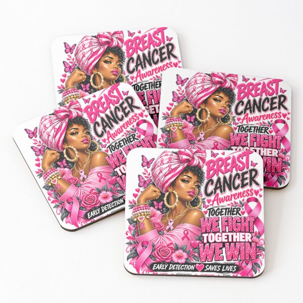 Item preview, Breast Cancer Awareness Black Woman Pink Ribbon Fight designed and sold by VGAfanatic.