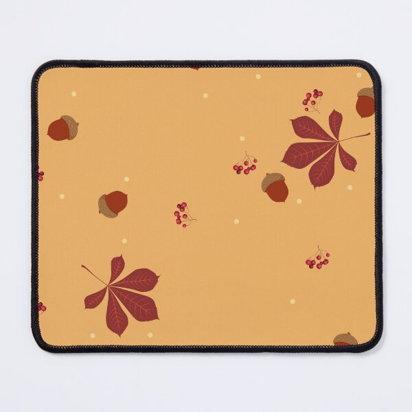 Item preview, Minimalist Autumn Chestnut Leaf Acorn Golden Yellow designed and sold by FestivityFinds.