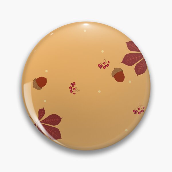 Item preview, Minimalist Autumn Chestnut Leaf Acorn Golden Yellow designed and sold by FestivityFinds.