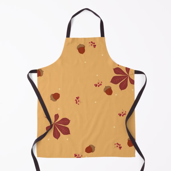 Item preview, Minimalist Autumn Chestnut Leaf Acorn Golden Yellow designed and sold by FestivityFinds.