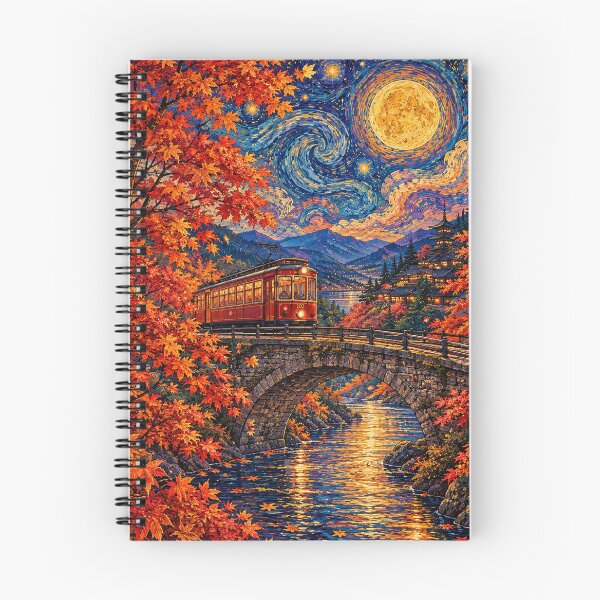 Item preview, Autumn Moon and Train designed and sold by marbelelunar.