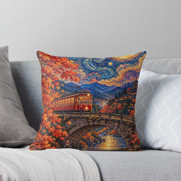 Item preview, Autumn Moon and Train designed and sold by marbelelunar.