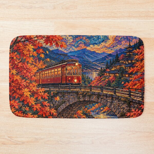 Item preview, Autumn Moon and Train designed and sold by marbelelunar.