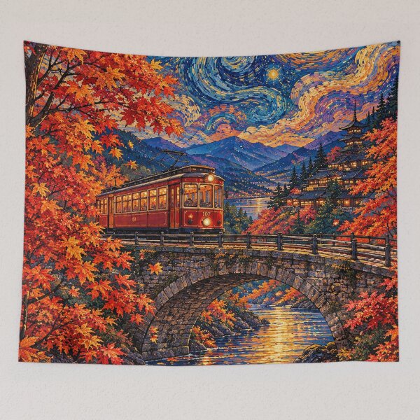 Item preview, Autumn Moon and Train designed and sold by marbelelunar.