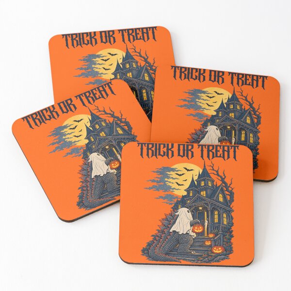 Item preview, Kaiju Monster Trick or Treat Haunted House Illustration designed and sold by DjFreeq.