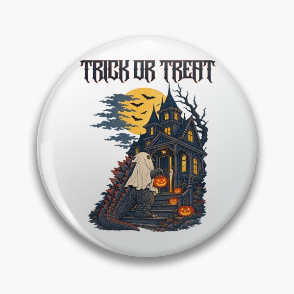 Item preview, Kaiju Monster Trick or Treat Haunted House Illustration designed and sold by DjFreeq.