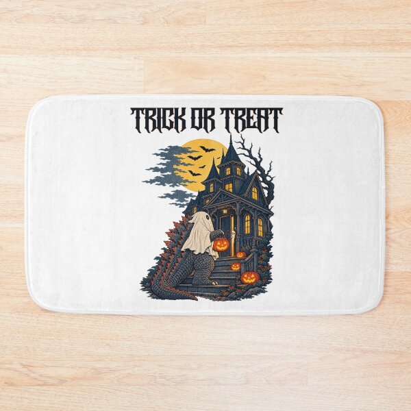 Item preview, Kaiju Monster Trick or Treat Haunted House Illustration designed and sold by DjFreeq.