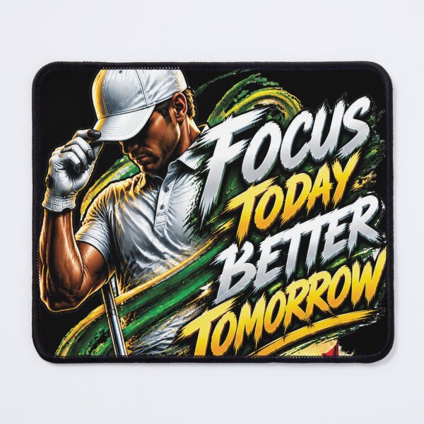 Item preview, Focus Today Better Tomorrow Golf Motivation Design designed and sold by M. Mamdouh Artworks.