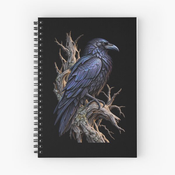 Item preview, Raven Perched on Dead Tree-Black Bird Gothic Wildlife Nature Design designed and sold by RockitBaby.