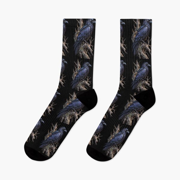 Item preview, Raven Perched on Dead Tree-Black Bird Gothic Wildlife Nature Design designed and sold by RockitBaby.