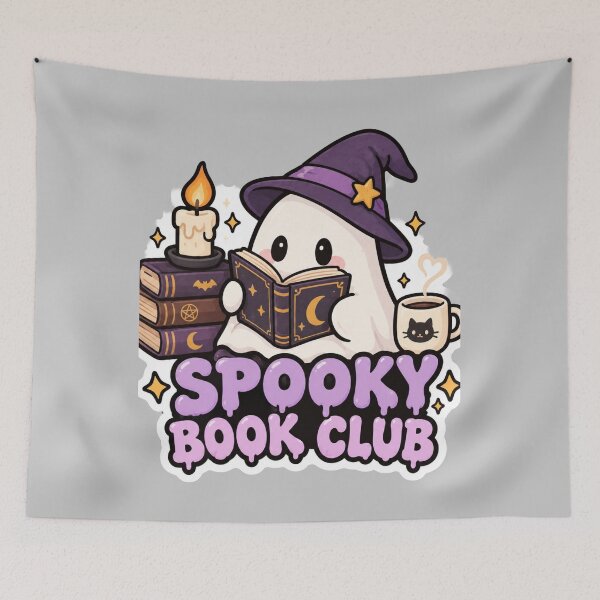 Item preview, Spooky Book Club Cute Ghost Reading designed and sold by Artistprinter.