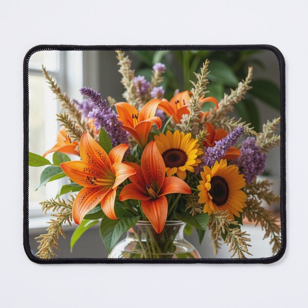 Item preview, Sunflower and Orange Lily Bouquet - Floral Decor designed and sold by nhk999.