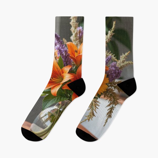 Item preview, Sunflower and Orange Lily Bouquet - Floral Decor designed and sold by nhk999.