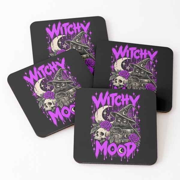 Item preview, Witchy Mood – Gothic Black Cat Witch Design designed and sold by MetaModel Editions.