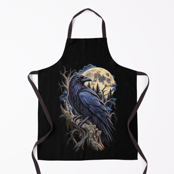 Item preview, Raven Beneath Full Moon-Gothic Bird Celestial Night Wildlife Design designed and sold by RockitBaby.