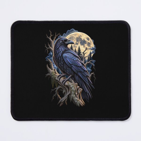 Item preview, Raven Beneath Full Moon-Gothic Bird Celestial Night Wildlife Design designed and sold by RockitBaby.
