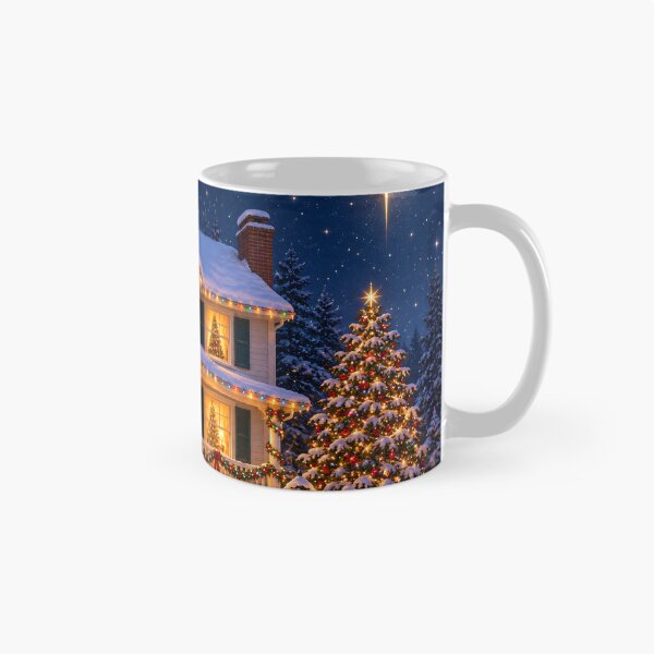 Item preview, Starry Night Christmas House Winter Cottage designed and sold by Sybille-Yates.