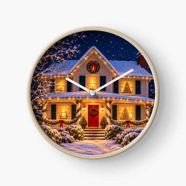 Item preview, Starry Night Christmas House Winter Cottage designed and sold by Sybille-Yates.