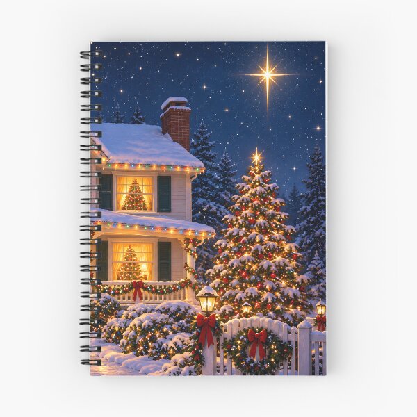 Item preview, Starry Night Christmas House Winter Cottage designed and sold by Sybille-Yates.