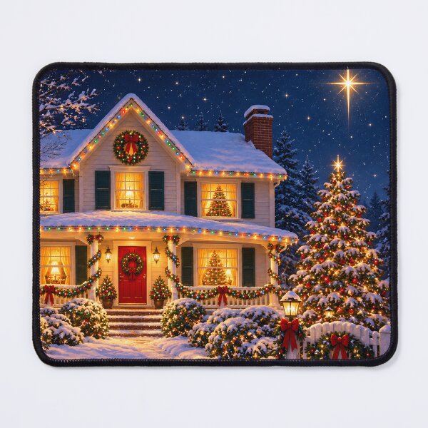Item preview, Starry Night Christmas House Winter Cottage designed and sold by Sybille-Yates.