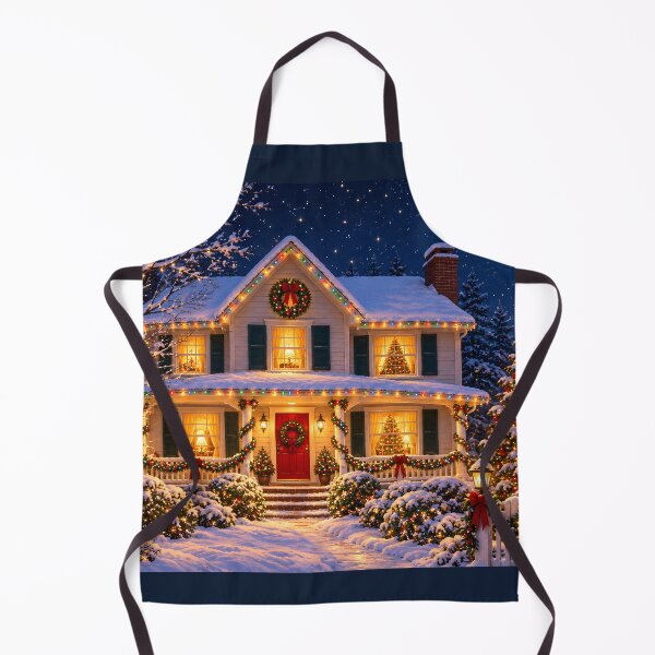 Item preview, Starry Night Christmas House Winter Cottage designed and sold by Sybille-Yates.