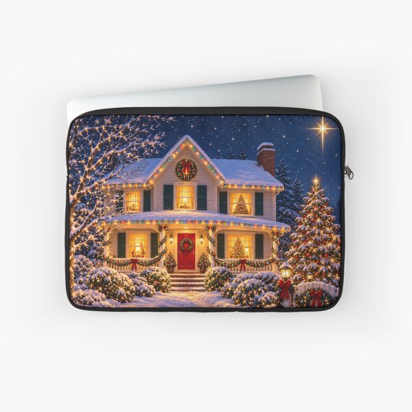 Item preview, Starry Night Christmas House Winter Cottage designed and sold by Sybille-Yates.