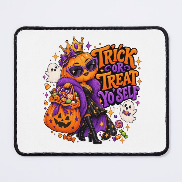 Item preview, Trick or Treat Yo Self Halloween Pumpkin Girl designed and sold by Pixanova.