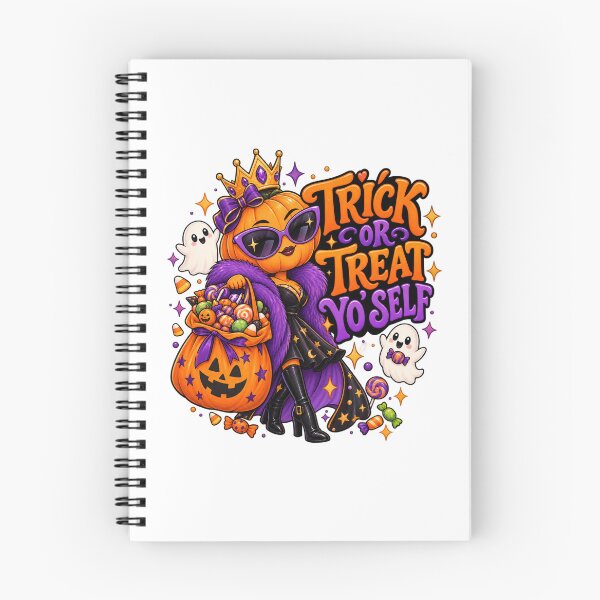 Item preview, Trick or Treat Yo Self Halloween Pumpkin Girl designed and sold by Pixanova.
