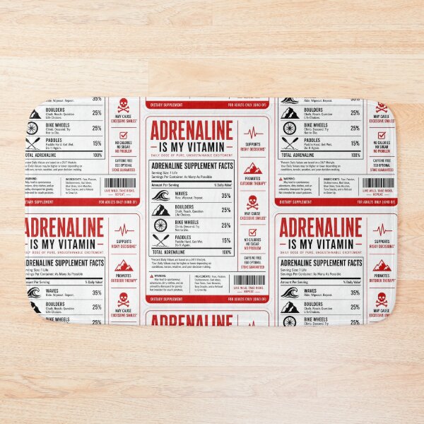 Item preview, Adrenaline Is My Vitamin – Funny Action Sports Supplement Label Tee Sticker Gift designed and sold by sharifex.