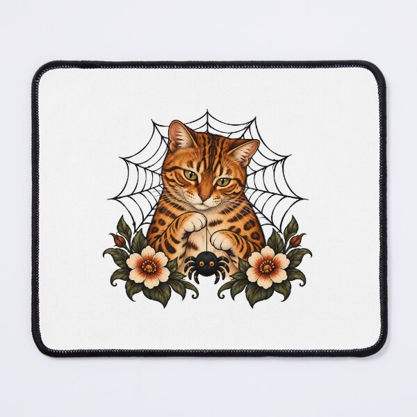 Item preview, Spooky Bengal Cat Spider Web Halloween designed and sold by Old's Cool Cat Studio.