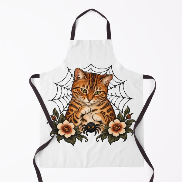 Item preview, Spooky Bengal Cat Spider Web Halloween  designed and sold by Old's Cool Cat Studio.