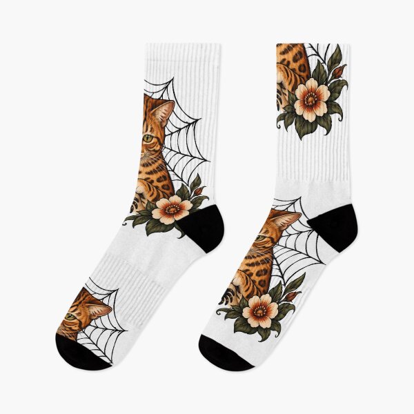 Item preview, Spooky Bengal Cat Spider Web Halloween  designed and sold by Old's Cool Cat Studio.