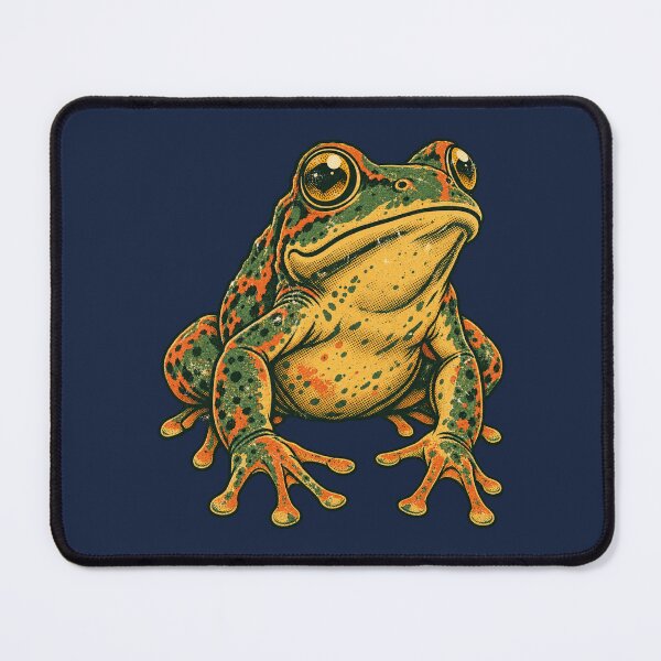 Item preview, Vintage Frog Portrait 90s Distressed Halftone Art designed and sold by AmiGraph.