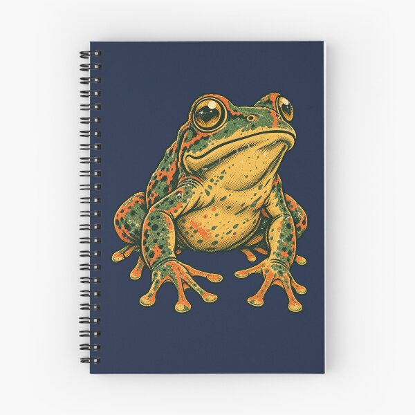 Item preview, Vintage Frog Portrait 90s Distressed Halftone Art designed and sold by AmiGraph.