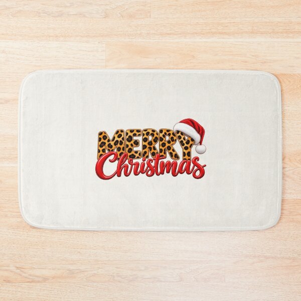Item preview, Leopard Christmas partial Typography with Santa Hat PNG designed and sold by annenambiro.